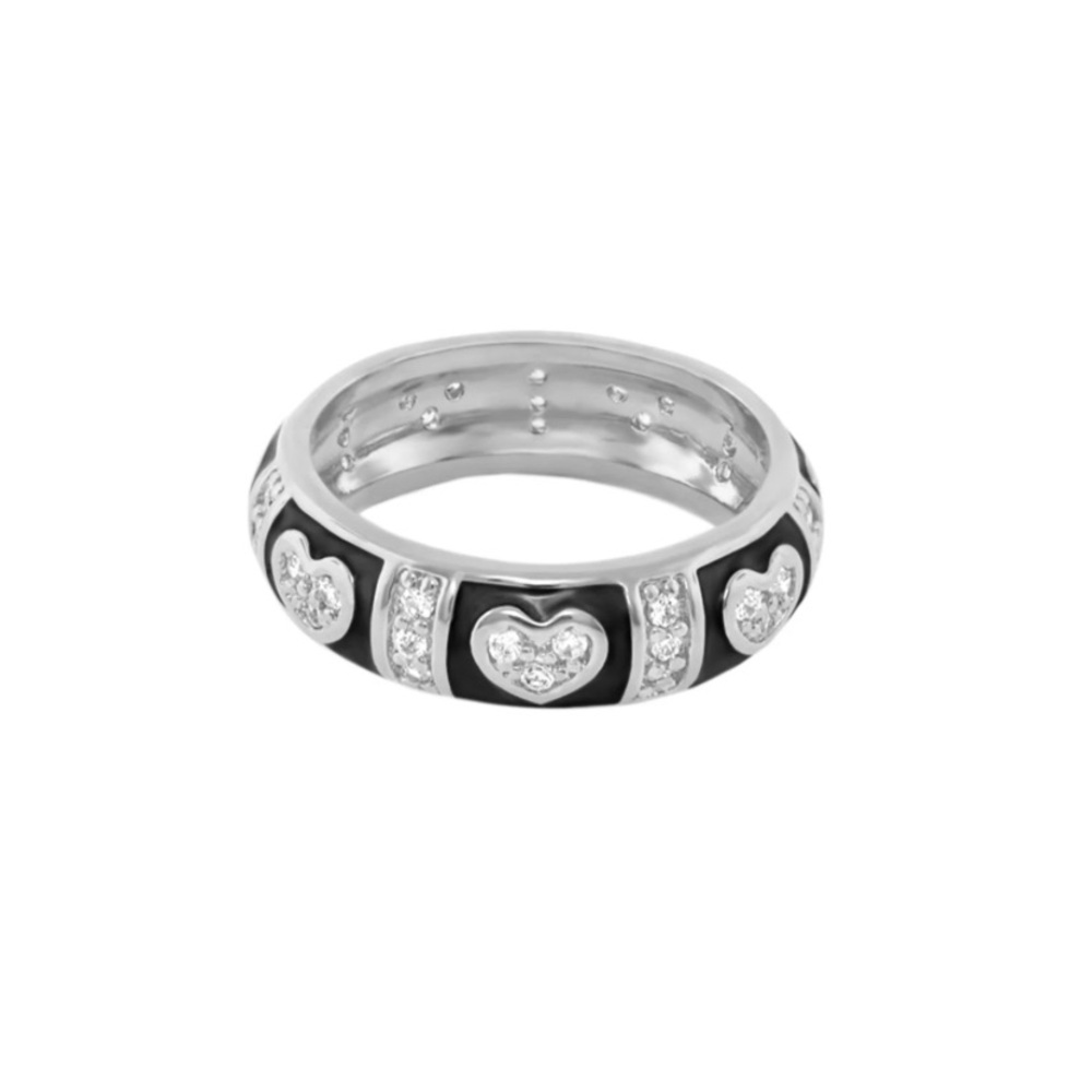 Stackable Heart Ring Crystals Size 7 - image 1